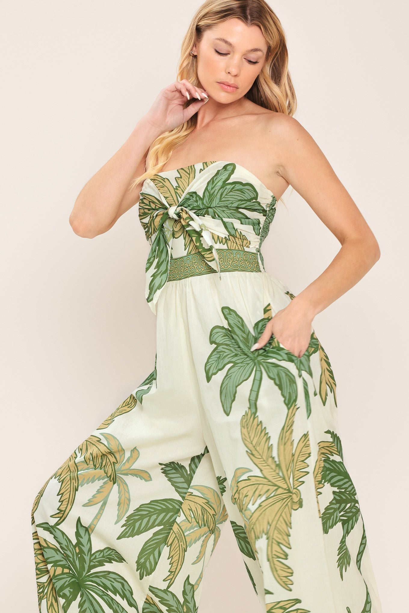 PALM SOCIETY WOVEN JUMPSUIT