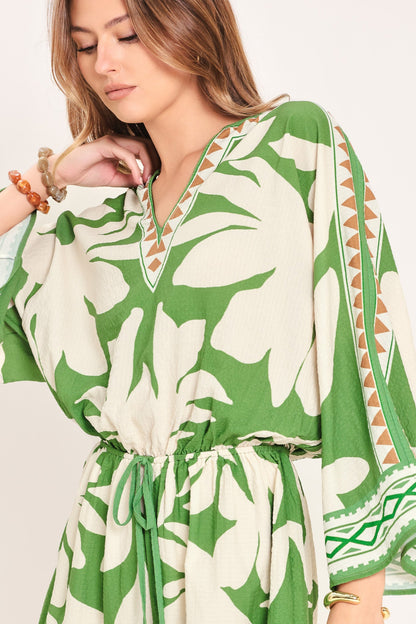 VACATION MODE WOVEN ROMPER
