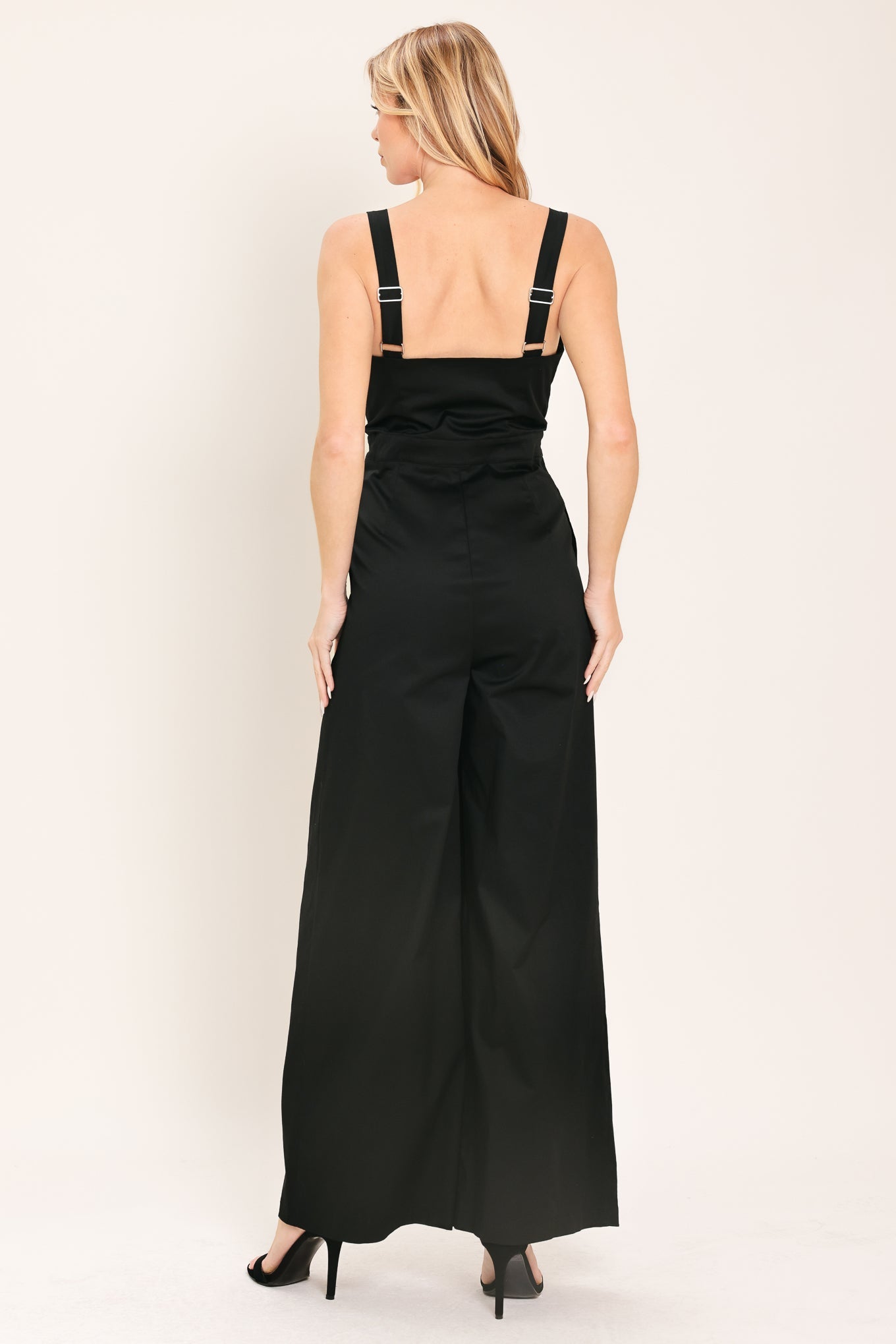 BLACK TIE ROMANCE WOVEN JUMPSUIT