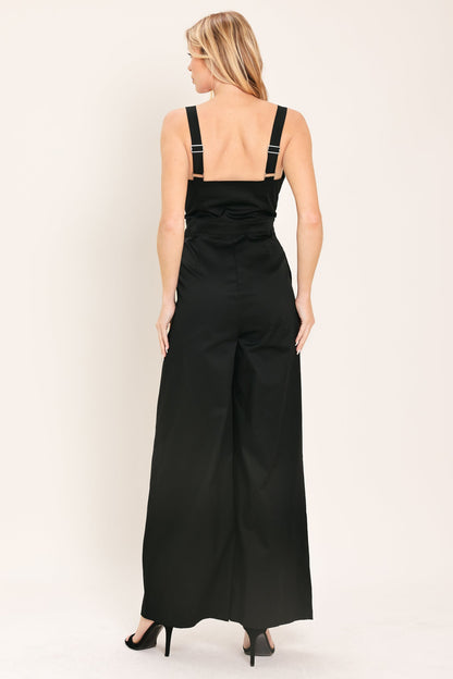 BLACK TIE ROMANCE WOVEN JUMPSUIT