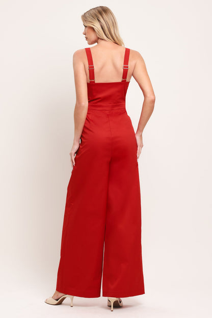 BLACK TIE ROMANCE WOVEN JUMPSUIT
