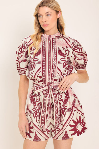 PROVENCE WEEKEN WOVEN ROMPER