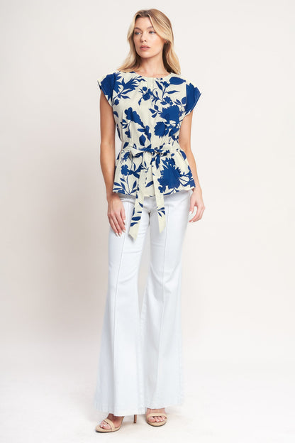 LOVE GROWS HERE WOVEN TOP