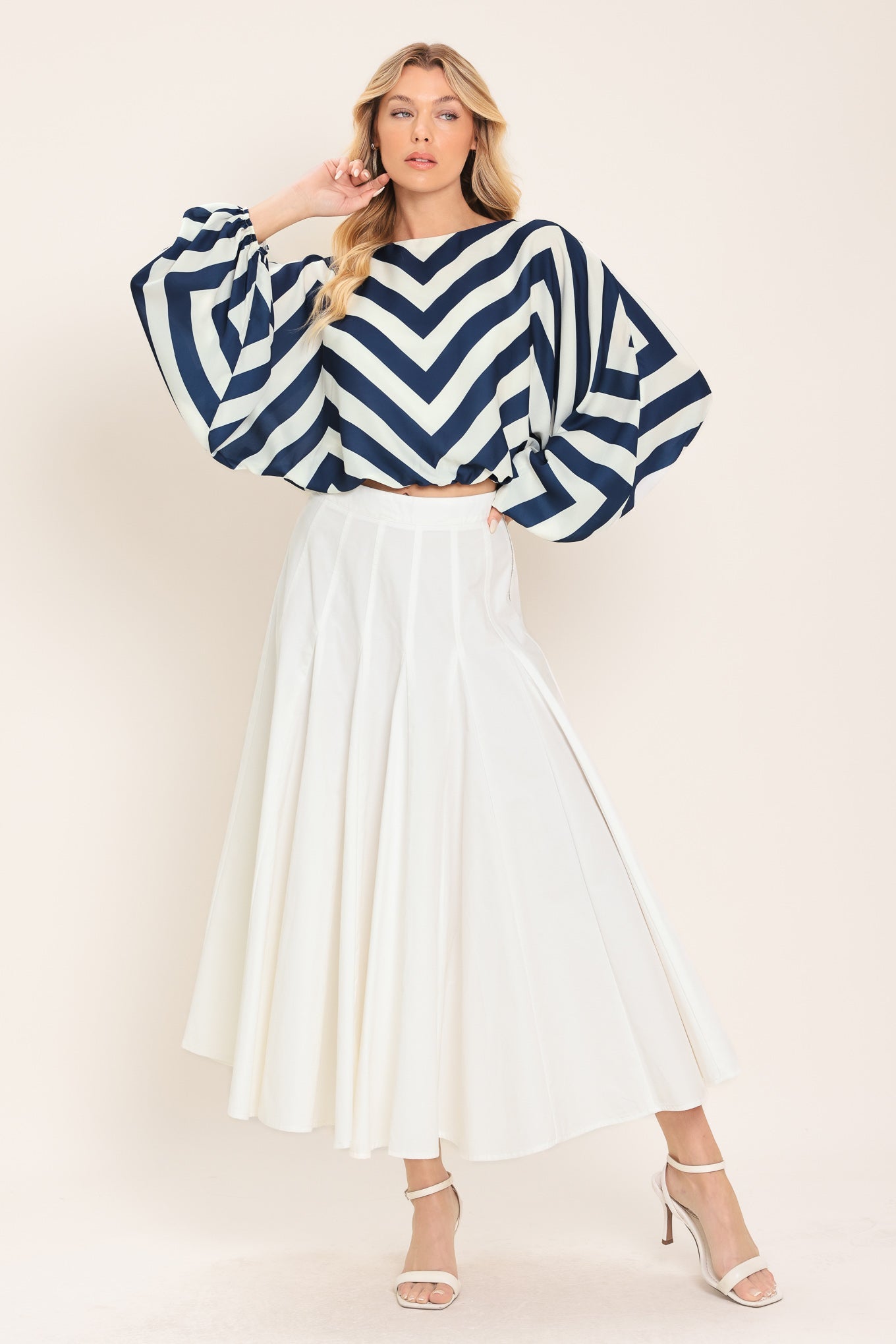 ST. TROPEZ STRIPE WOVEN TOP