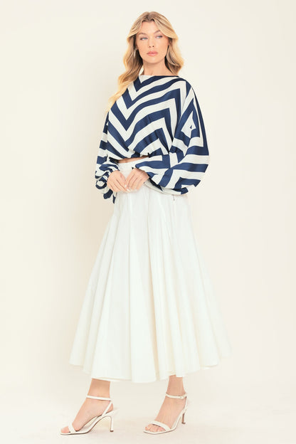 ST. TROPEZ STRIPE WOVEN TOP