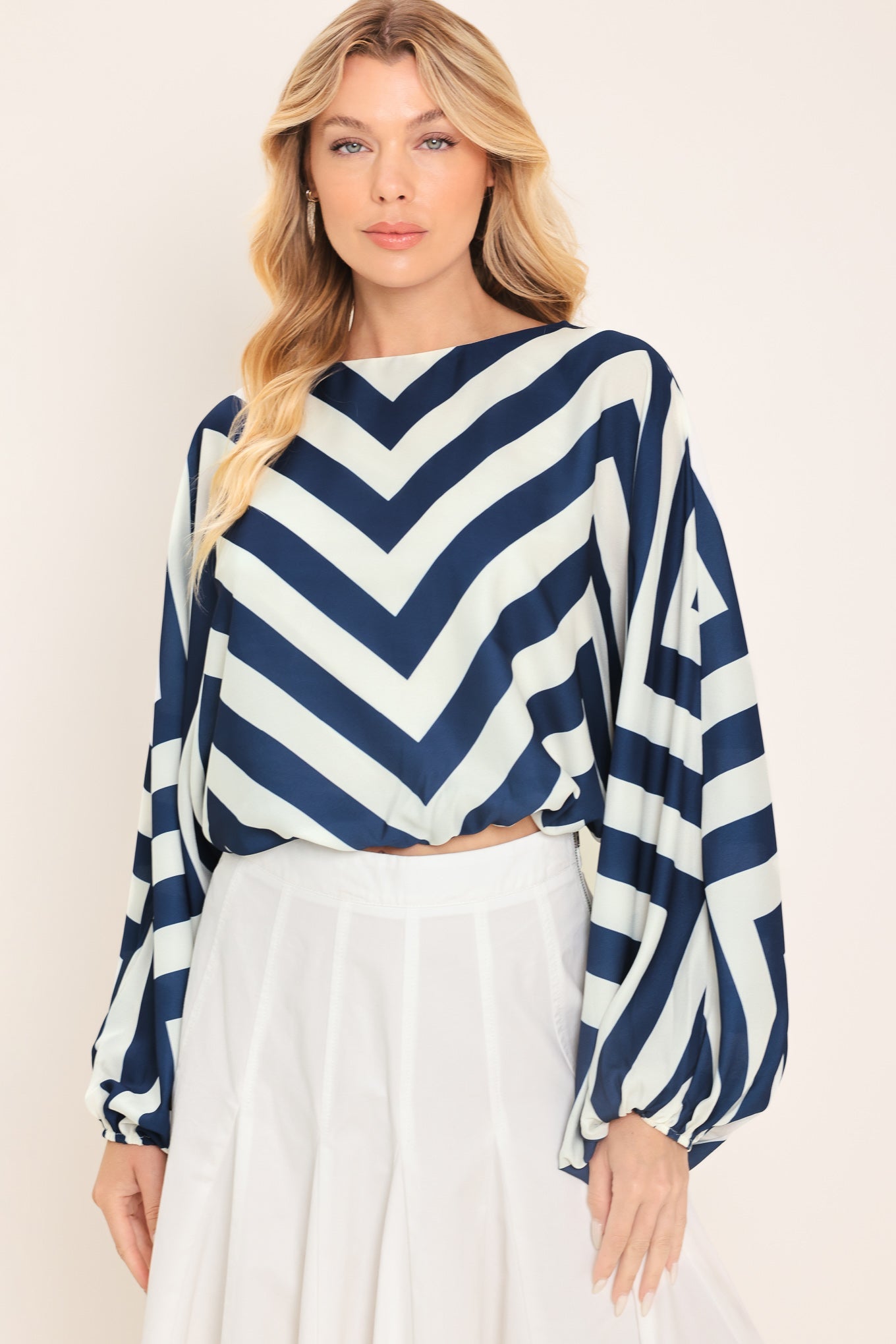 ST. TROPEZ STRIPE WOVEN TOP