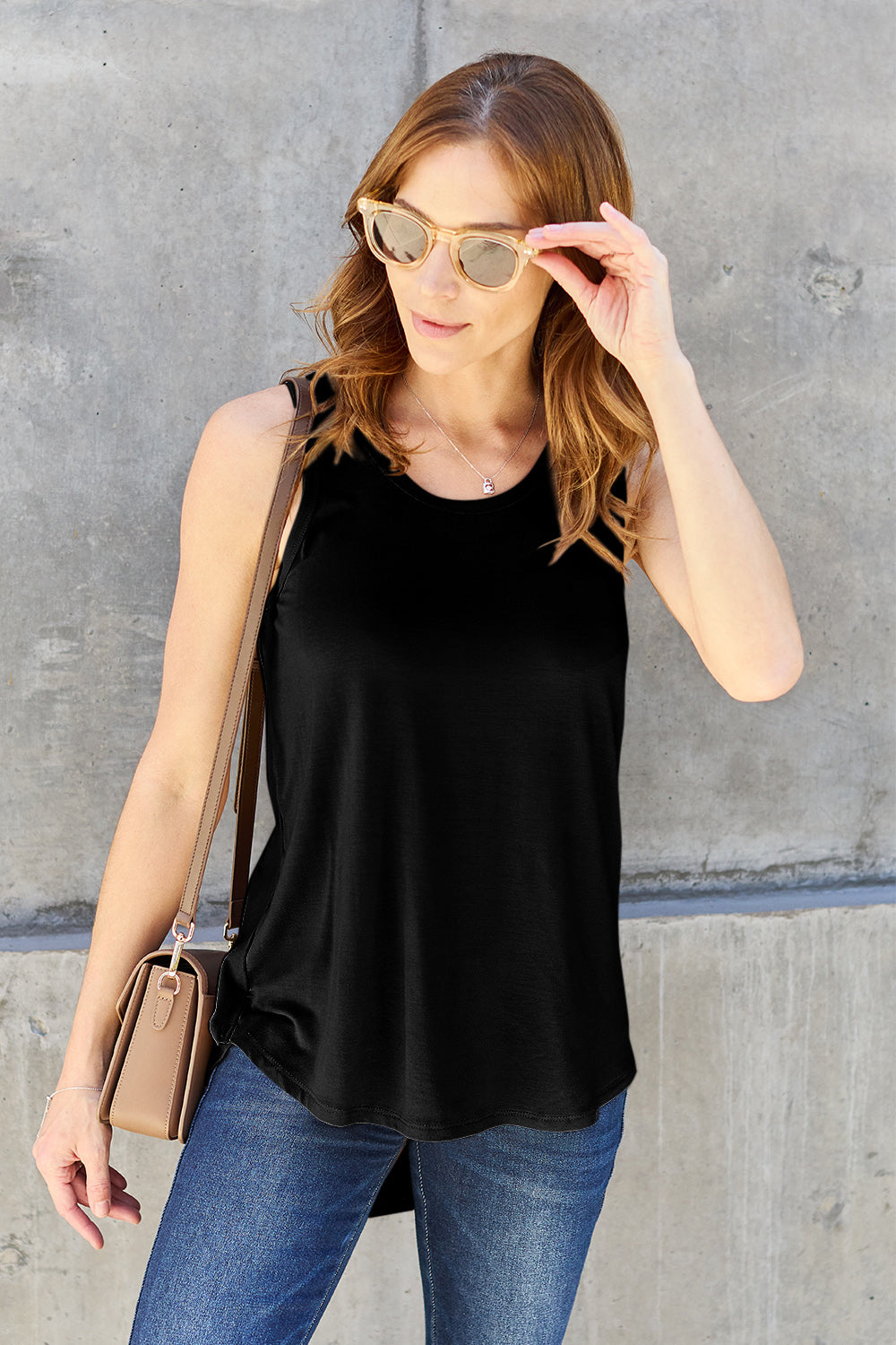 Famous Bamboo Round Neck Tank