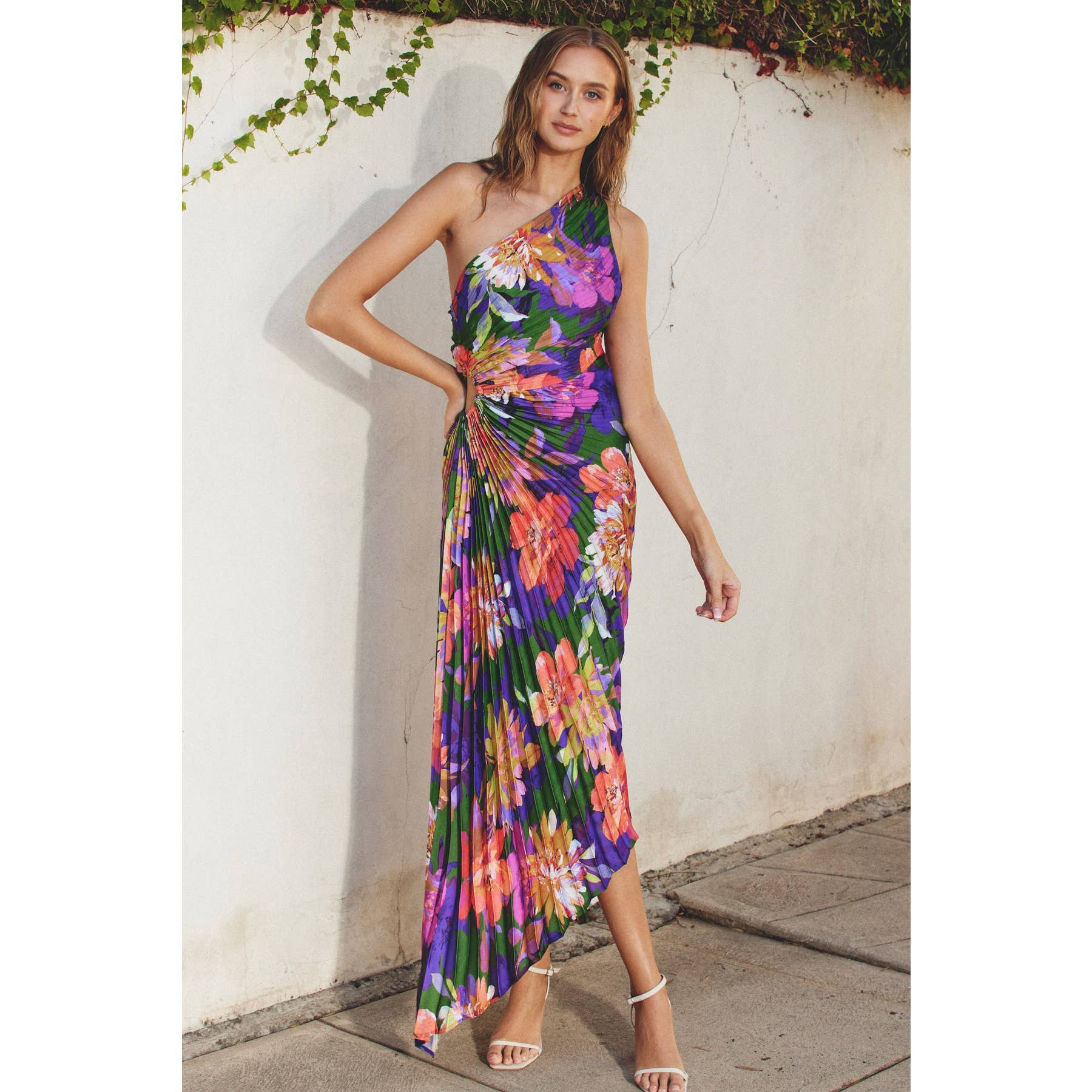 Make An Enterance Asymmetrical Maxi Dress