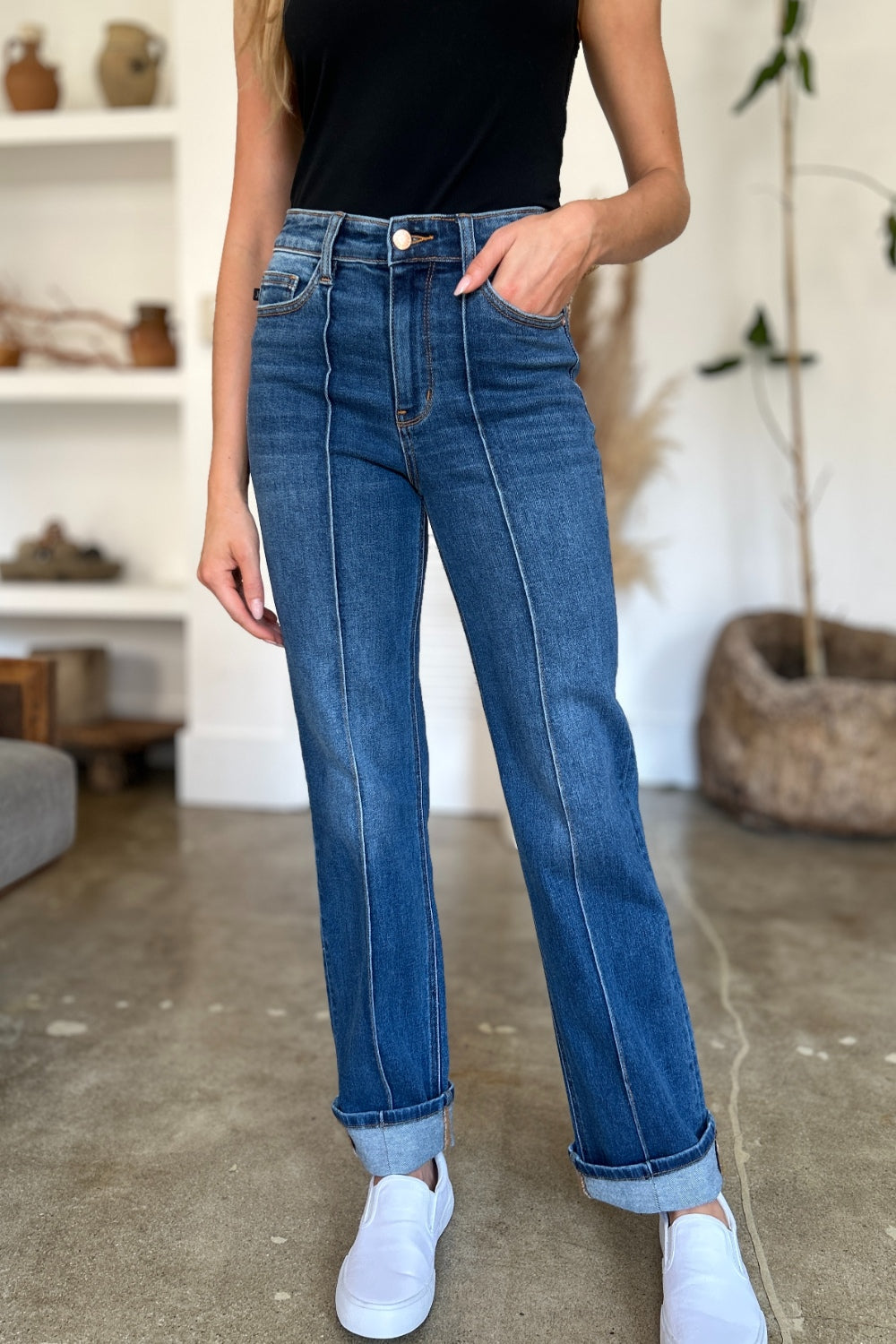 Judy Blue Full Size High Waist Straight Jeans