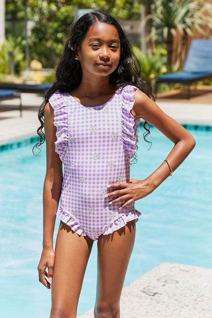 KIDS- Float On Ruffled One-Piece, Pink