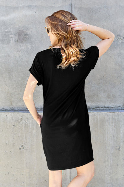 FAMOUS Bamboo Tee Dress W/pockets